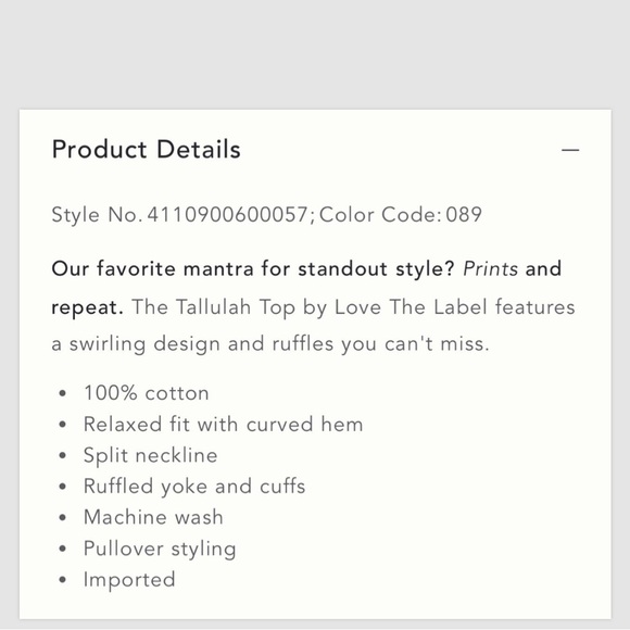 Anthropology Love the label blouse. New - Picture 3 of 5